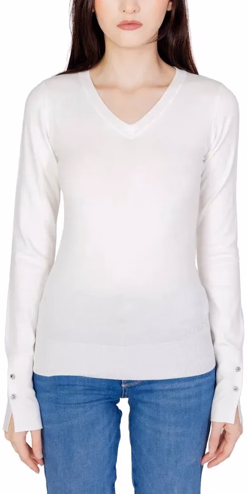 Guess White Cotton Sweatshirt