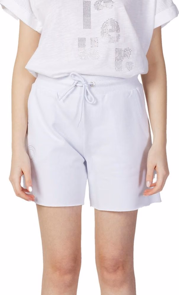 Blauer White Cotton Shorts