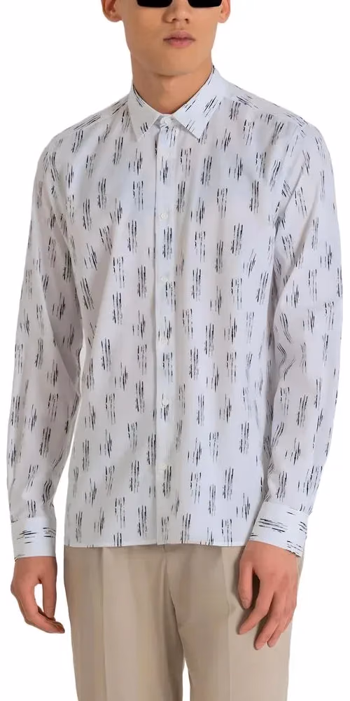Antony Morato White Viscose Pattern Shirt