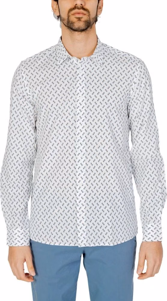 Antony Morato White Viscose Pattern Shirt