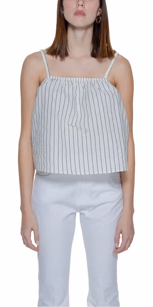 Vero Moda Beige Organic Cotton Tank Tops