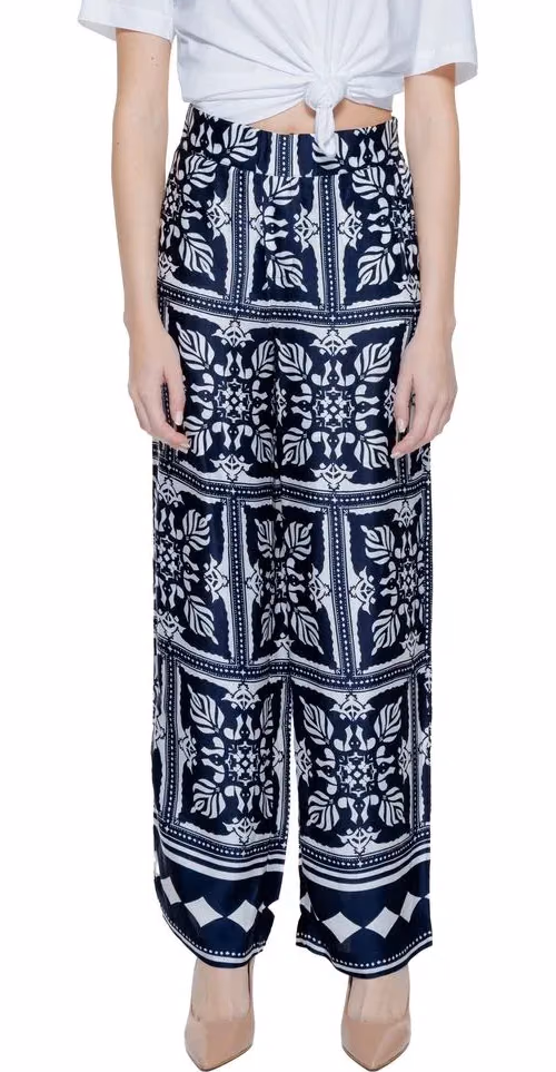Street One Blue Viscose Casual Pants