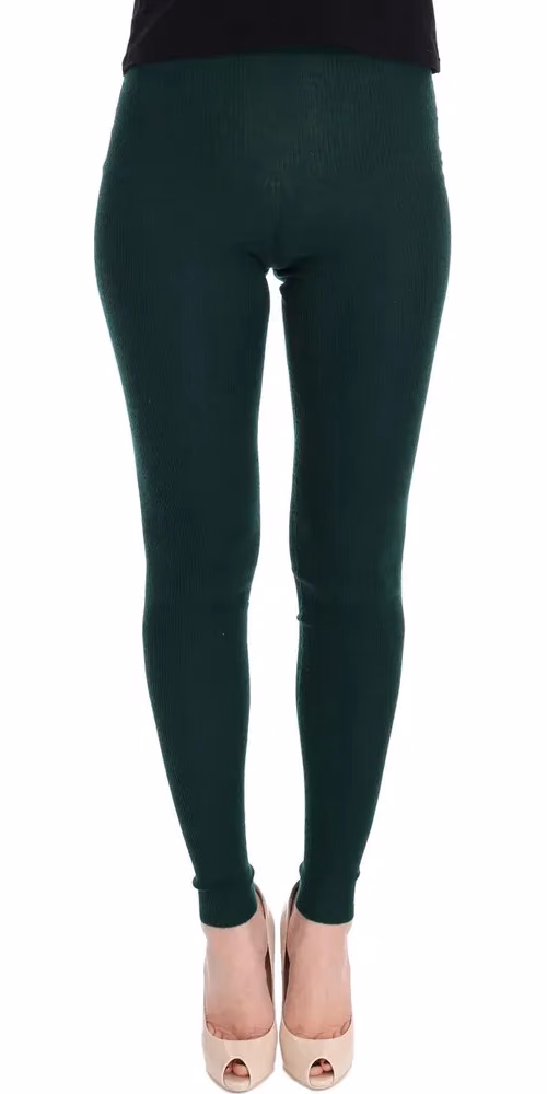 Dolce & Gabbana Green Cashmere Stretch Tights