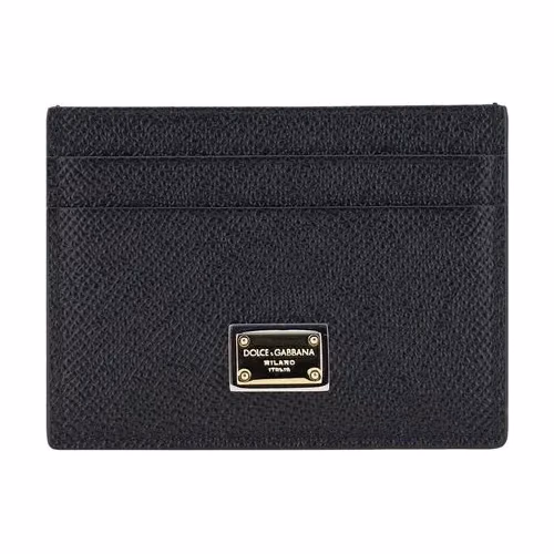 Dolce & Gabbana Black Calf Leather Bos Taurus Wallet