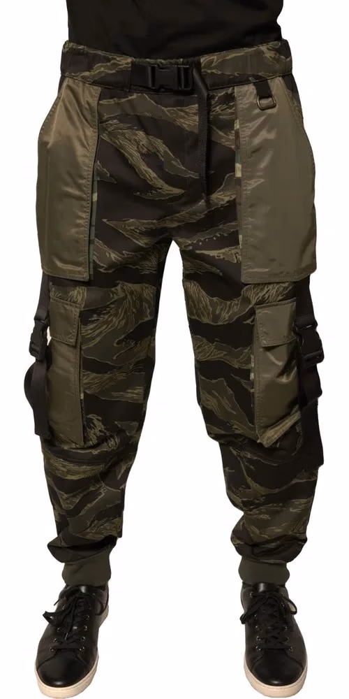 Dolce & Gabbana Green Cotton Jogger Cargo Pants
