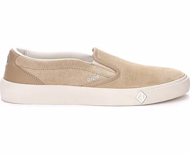 Dior Beige Leather Slip-On Loafers