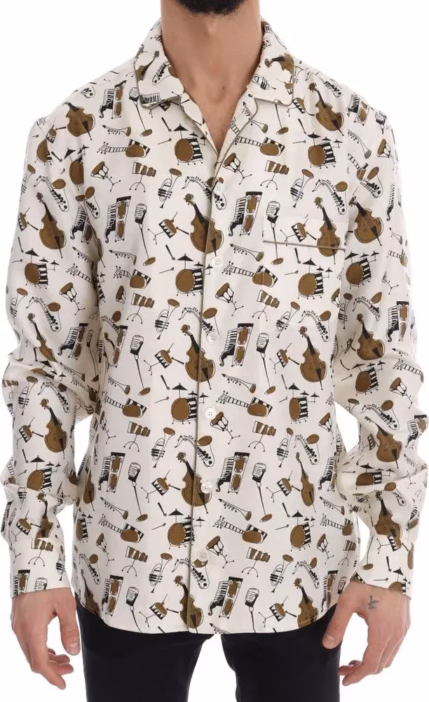 Dolce & Gabbana Multicolor Silk Shirt