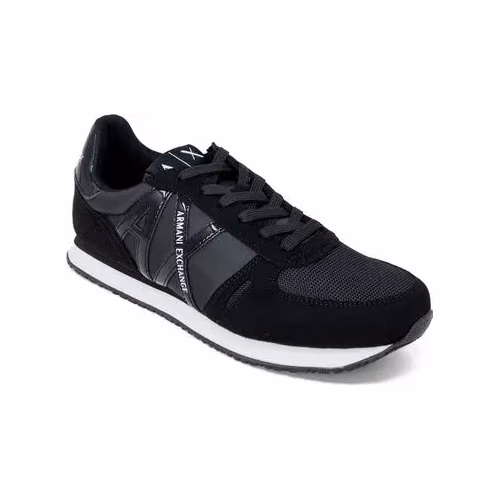 Armani Exchange Black Polyester Athletic Sneakers