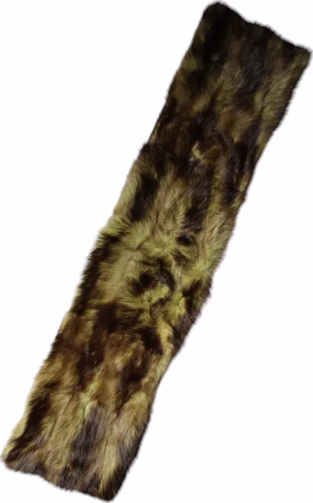 Dolce & Gabbana Multicolor Fur Shawl Neck Wrap Cover Collar Scarf
