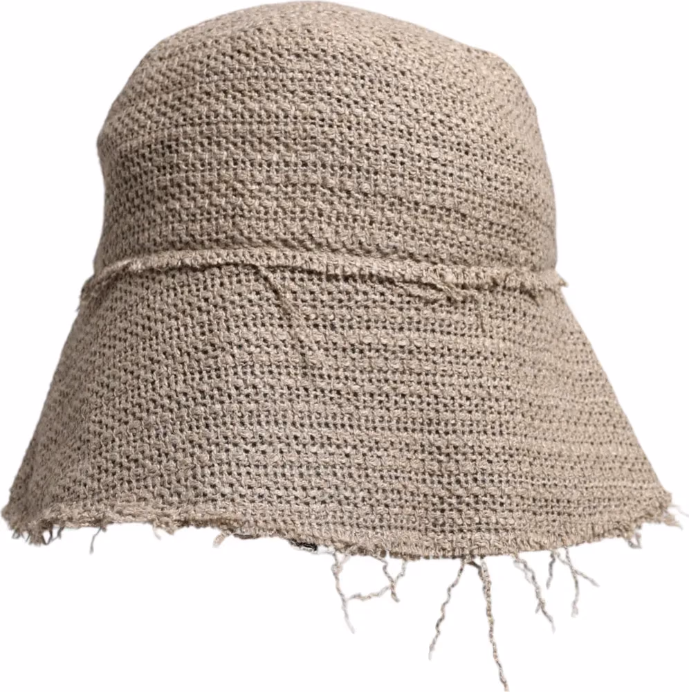 Dolce & Gabbana Beige Linen Wide Brim Bucket Hat