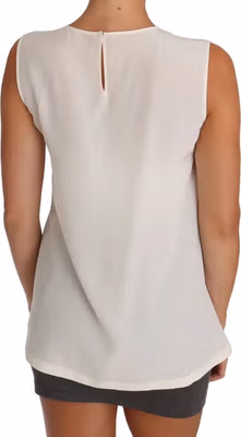 White Silk Crystal Sequined Fairy T-shirt