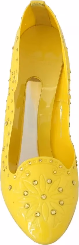 Dolce & Gabbana Yellow Crystal Heels CINDERELLA Shoes
