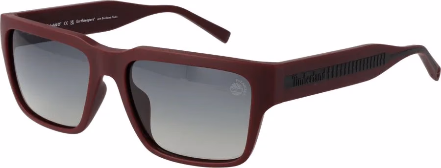 Timberland Burgundy Plastic Sunglasses
