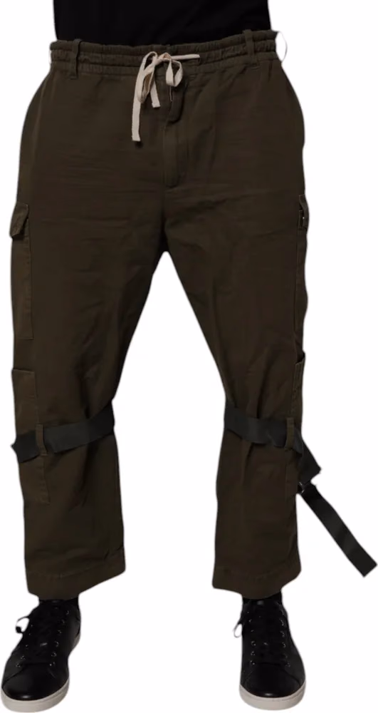 Dolce & Gabbana Brown Cotton Stretch Cargo Pants