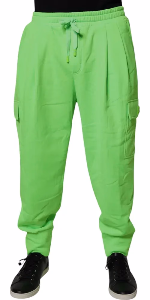 Dolce & Gabbana Neon Green Cargo Jogger Men Sweatpants Pants