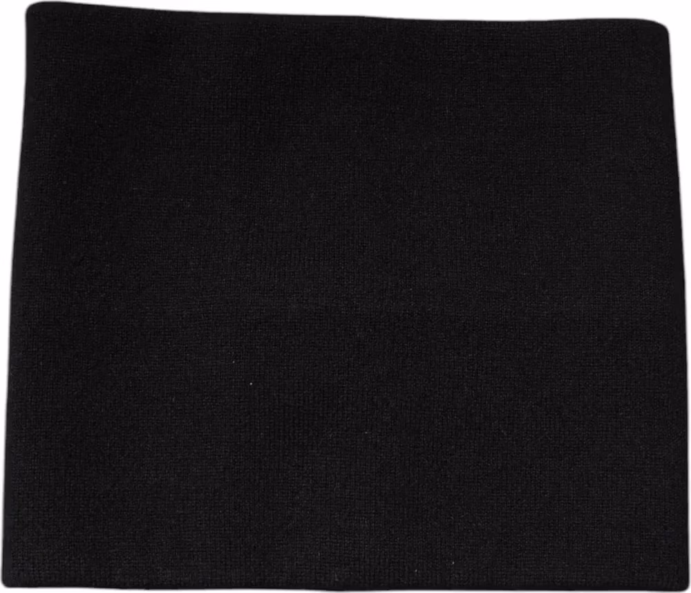 Dolce & Gabbana Black Cashmere Knitted Square Handkerchief Scarf
