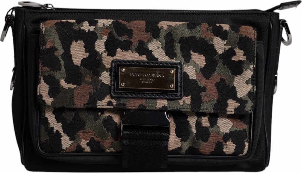 Dolce & Gabbana Multicolor Leopard Jacquard Crossbody Bag