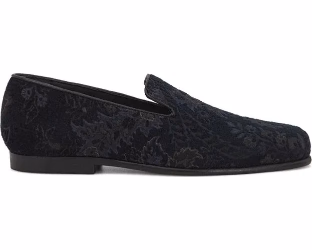 Etro Blue Leather Slip-On Loafers