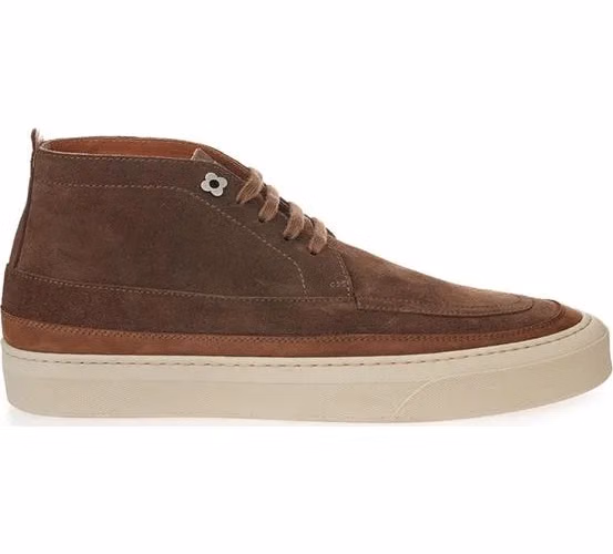 Lardini Brown Suede Leather Athletic Sneakers