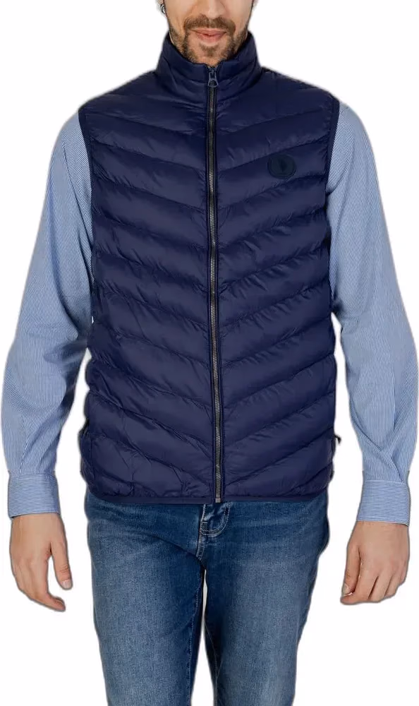 U.S. POLO ASSN. Blue Polyamide Sleeveless Jacket