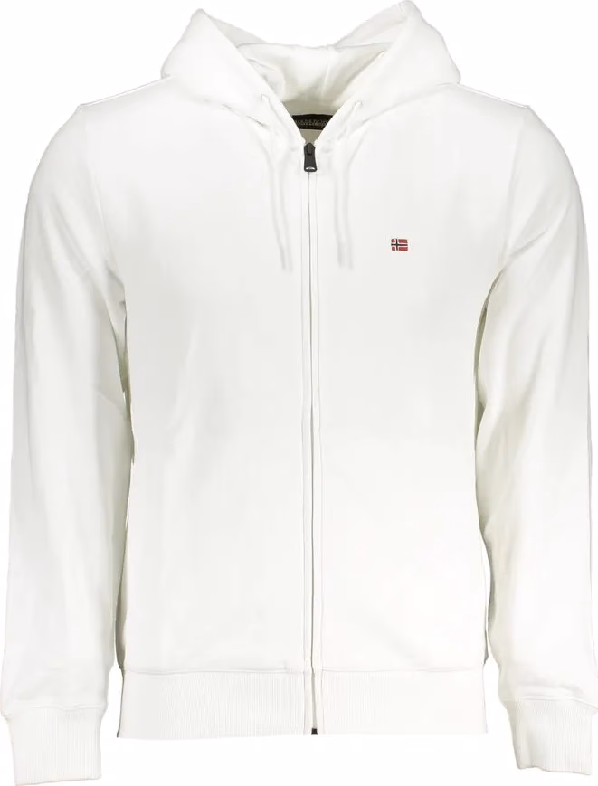 Napapijri White Cotton Men's Hoodie
