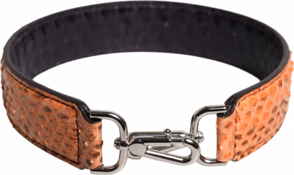 Dolce & Gabbana Black Beige Exotic Leather Bag Shoulder Strap