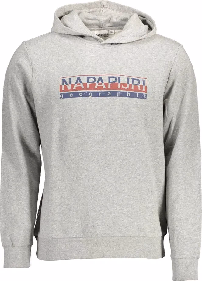 Napapijri Grigio Cotton Men Sweatshirt