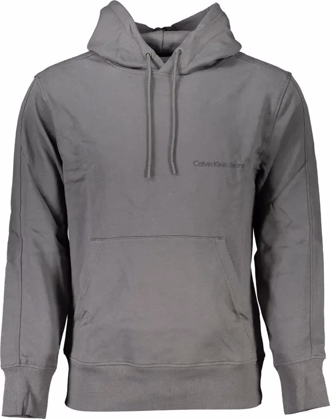 Calvin Klein Elegant Gray Hooded Sweatshirt