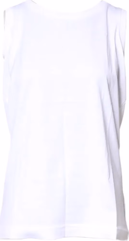 Dolce & Gabbana White Cotton Sleeveless Crew Neck T-shirt