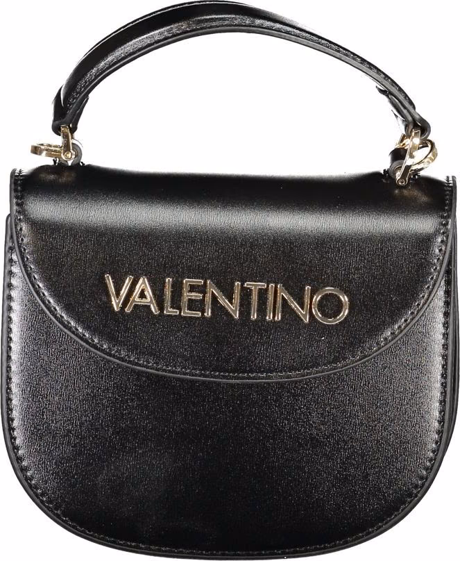 Mario Valentino Nero Polyurethane Women's Bag with Handle and Shoulder Strap