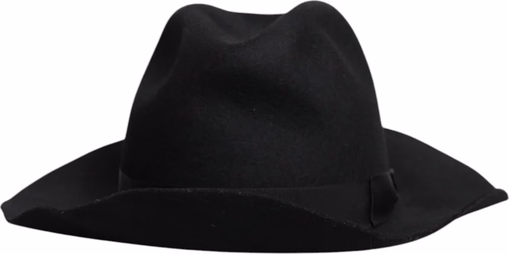 Dolce & Gabbana Black Wide Brim Trilby Fedora Hat