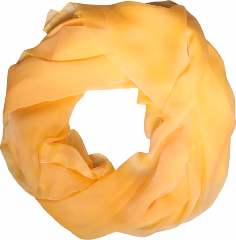 Dolce & Gabbana Yellow Silk Rectangle Wrap Shawl Scarf