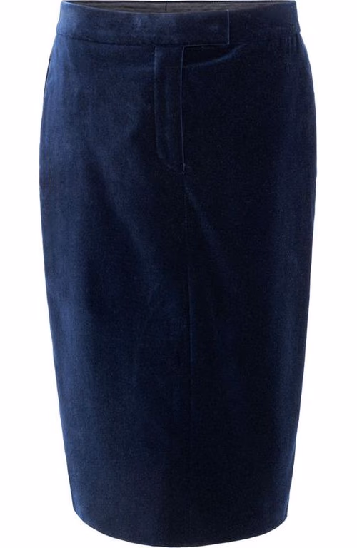 Tom Ford Blue Cotton Midi Skirt