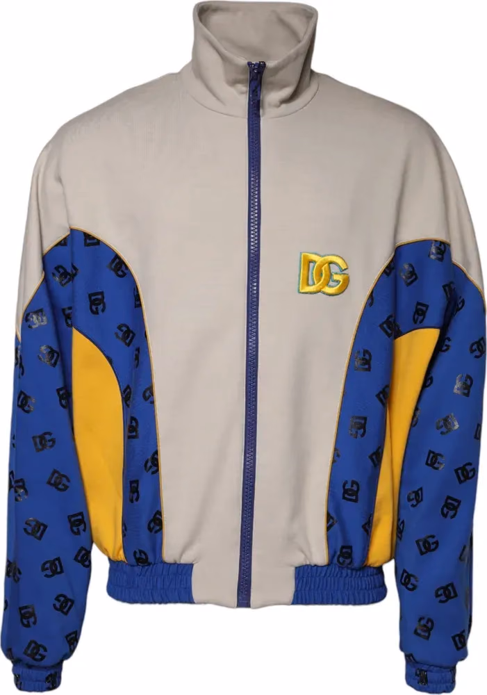Dolce & Gabbana Multicolor Polyester Full Zip Bomber Jacket