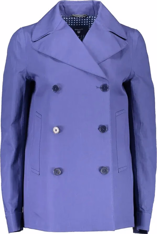 Gant Blue Cotton Women Coat Jacket