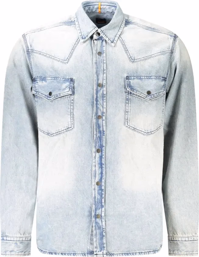Hugo Boss Blue Cotton Shirt