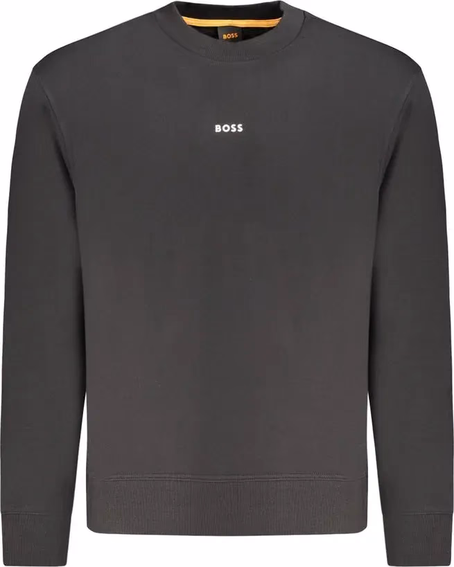 Hugo Boss Black Cotton Men Sweatshirt