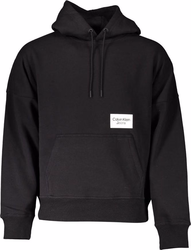 Calvin Klein Black Cotton Men Sweatshirt