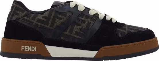 Fendi Multicolor Calf Leather Bos Taurus Low Top Sneakers