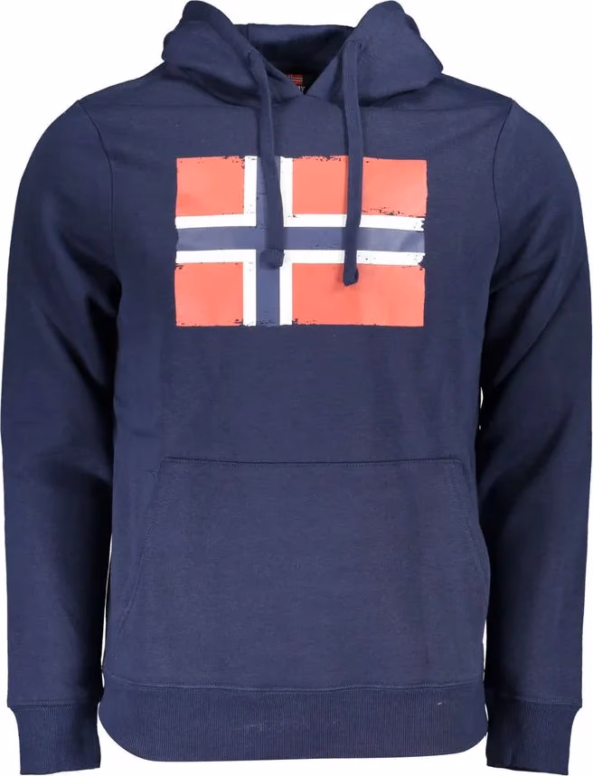 Norway 1963 Blue Cotton Men's Sweatshirt with Hood