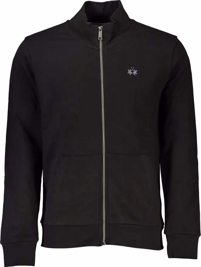 La Martina Black Cotton Men Sweatshirt