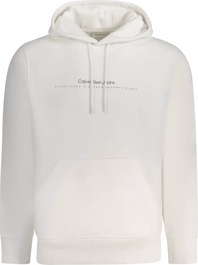 Calvin Klein White Cotton Men's Sweatshirt