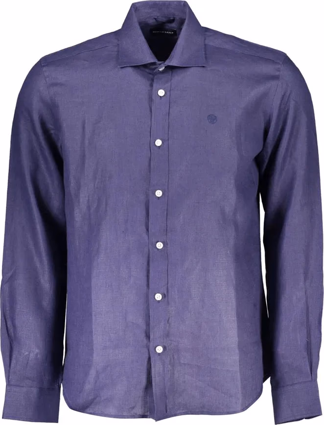 North Sails Blu Linen Men Shirt