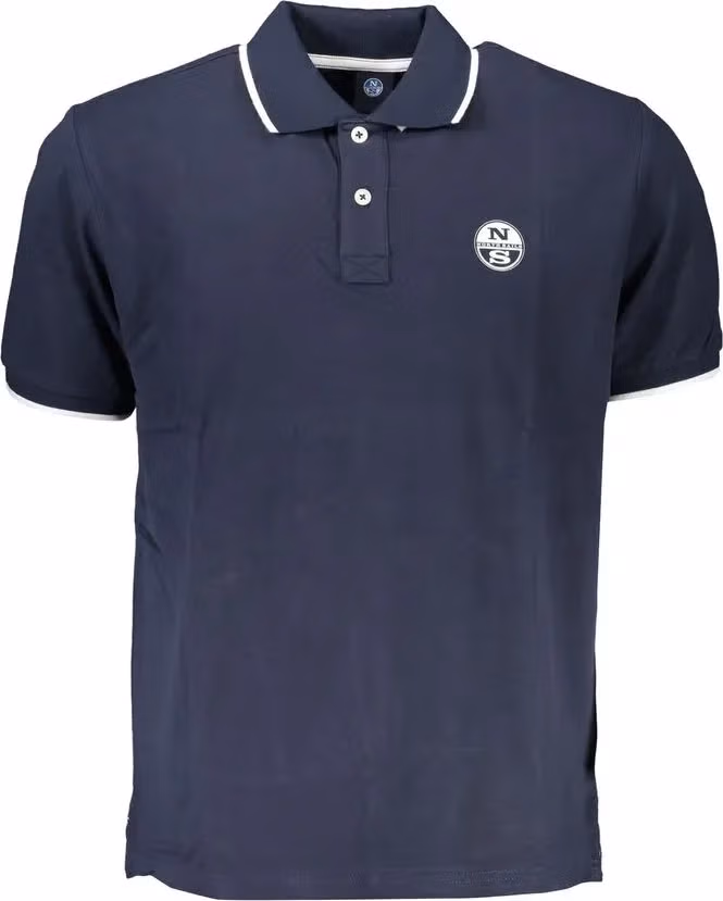 North Sails Blue Cotton Men Polo Shirt