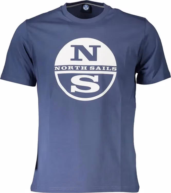 North Sails Blu Cotton Men T-Shirt