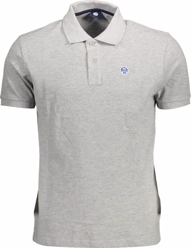 North Sails Gray Cotton Men Polo