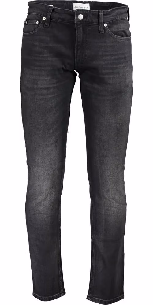 Calvin Klein Black Cotton Men's Slim-Fit Jeans