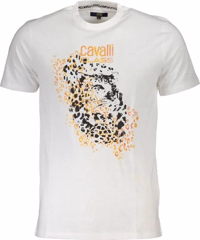 Cavalli Class White Cotton Men's T-Shirt
