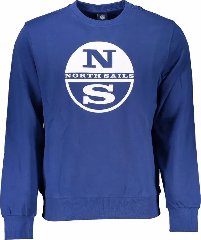 North Sails Blue Cotton Men's Sweatshirt