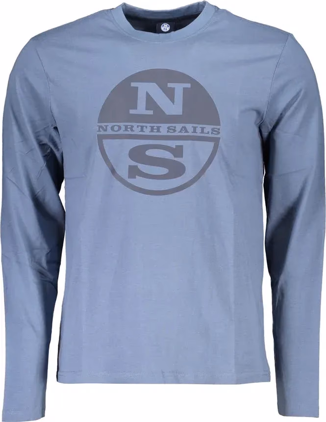 North Sails Blue Cotton Men T-Shirt